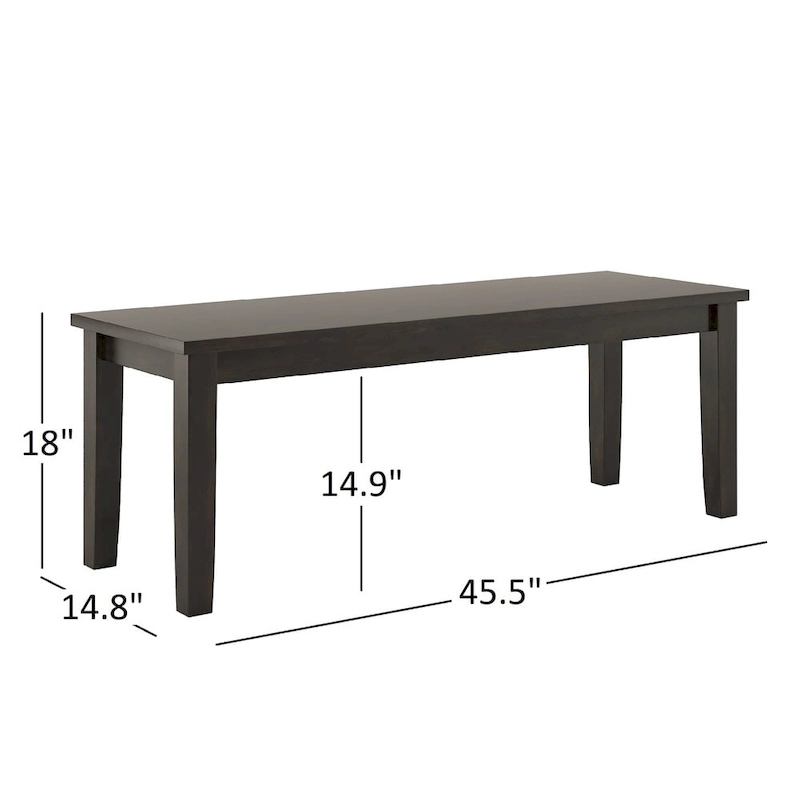 Wilmington II Rectangular Antique Black Breakfast Nook Set by iNSPIRE Q Classic