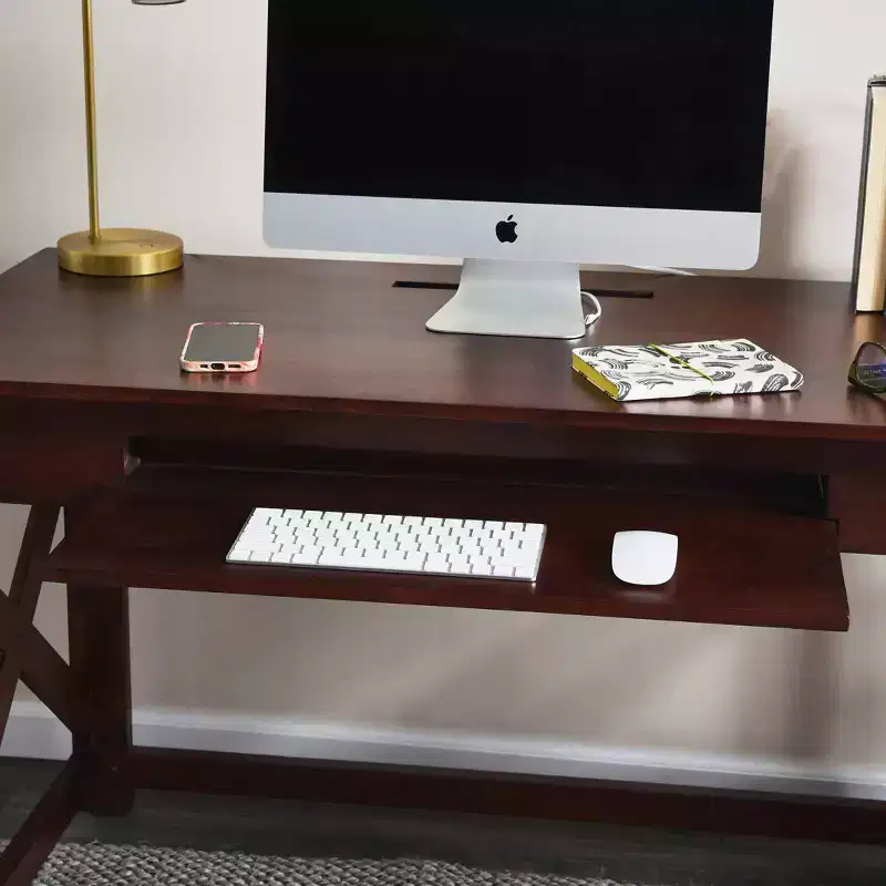 Storied Home Rainier Rustic Farmhouse Solid Wood Desk
