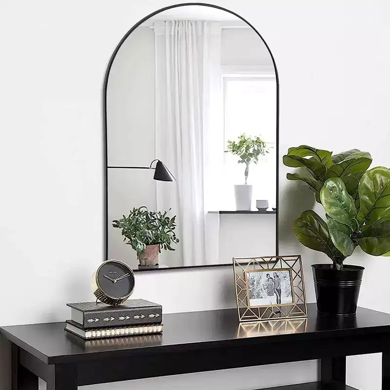 Modern Aluminium Arched Bathroom Wall Mirror