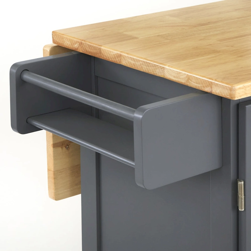 Simple Living 3-drawer Drop Leaf Kitchen Cart