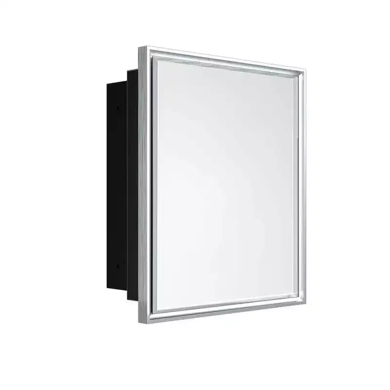 Keonjinn21 in. W x 27 in. H Metal Framed Rectangular Framed Recessed/Surface Mount Medicine Cabinet with Mirror