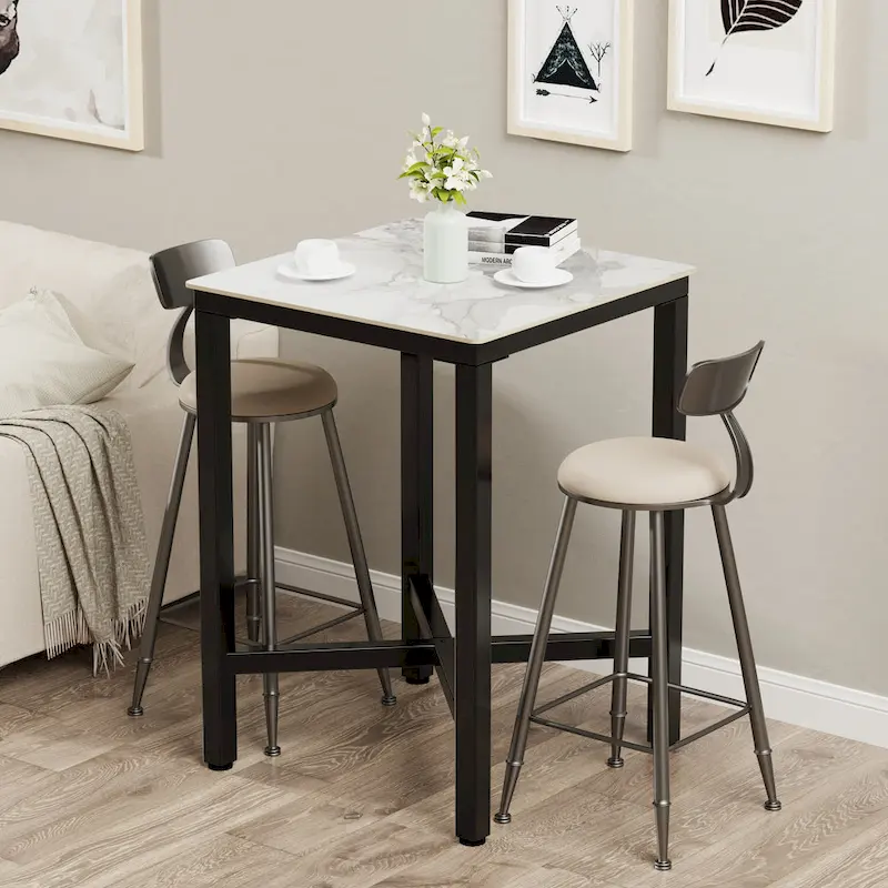 Bar Height 41.4 Dining Table - 27.55x27.55x41.4 inch