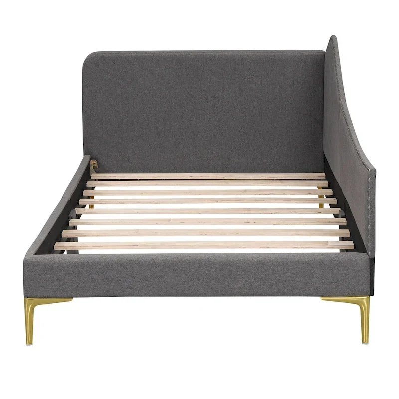 Upholstered Daybed with Guardrail and Headboard