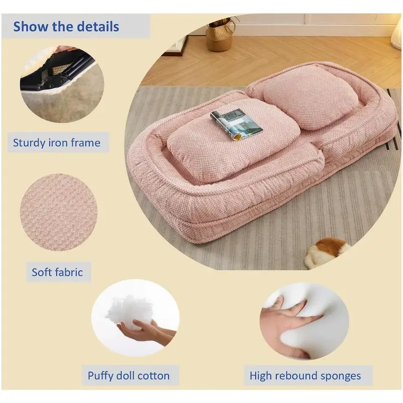 Lazy Sofa Couch,5 Adjustable Position,Sit,Sleep,Fold,Suit to Put in Bedroom, Living Room