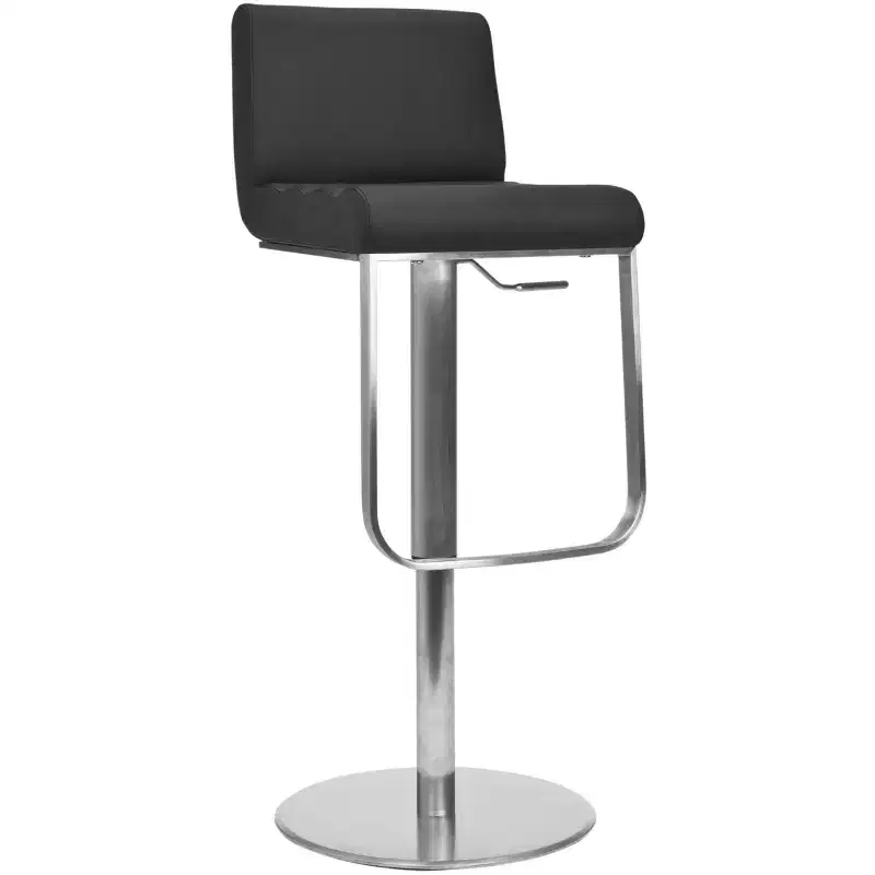 Stanley Gas Lift Swivel Bar Stool - FOX3003 - Black - Safavieh Couture