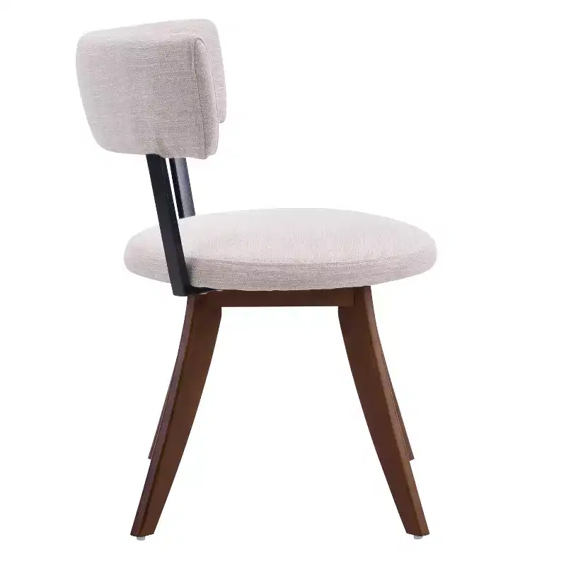 Christopher Knight Home Youngho Modern Rubber Wood Upholstered Dining Chairs with Curved Back (Set of 2)