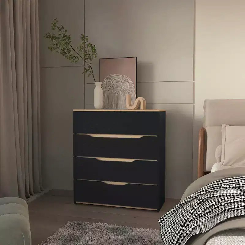 4-Drawer Dresser with Spacious Drawers & Sturdy Manufactured Wood Top