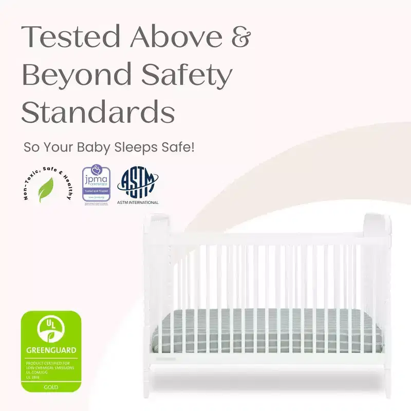 4-in-1 Convertible Crib – Solid Pine, GREENGUARD Gold