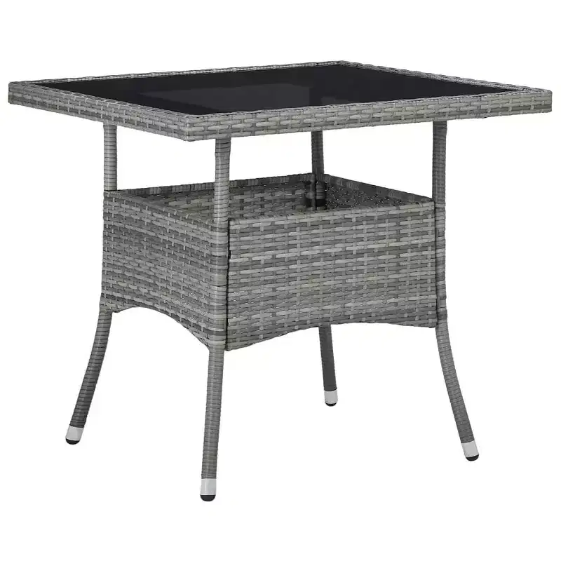 vidaXL Dining Set Gray and Brown