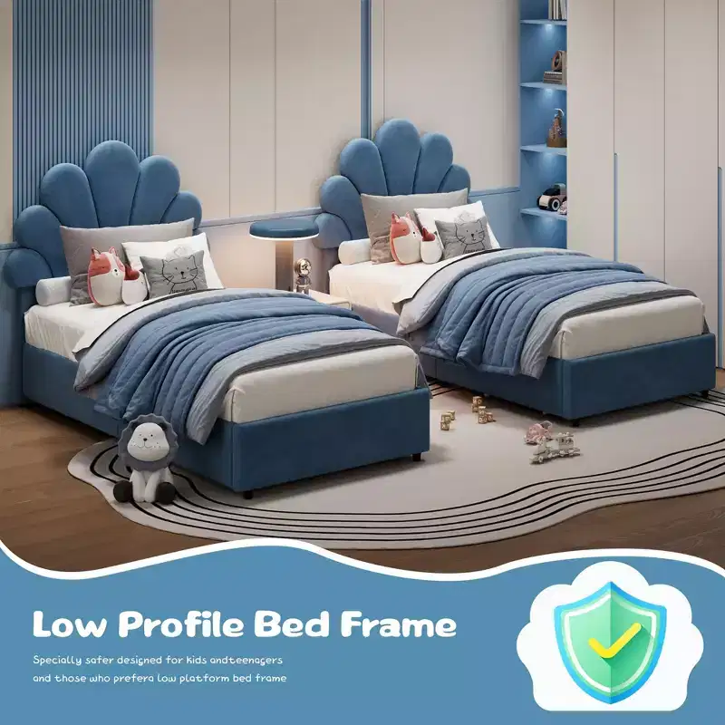 Twin Size Upholstered Bed Frame