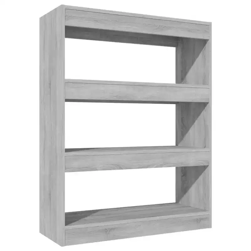 Book Cabinet Grey Engineered Wood Medium Book Cabinet