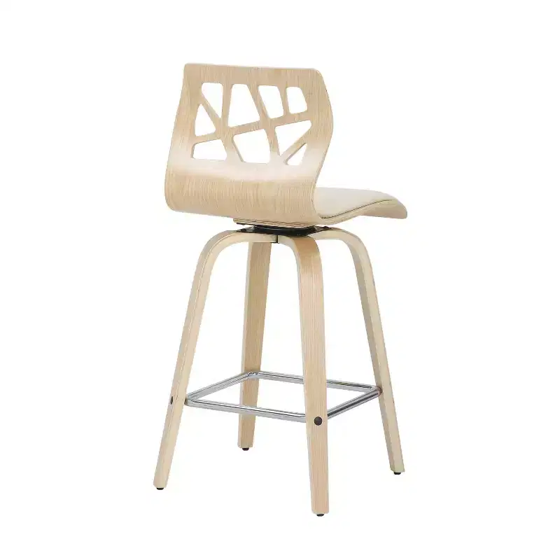 Set of 2 Folia Upholstered Counter Height Barstools - Lumisource