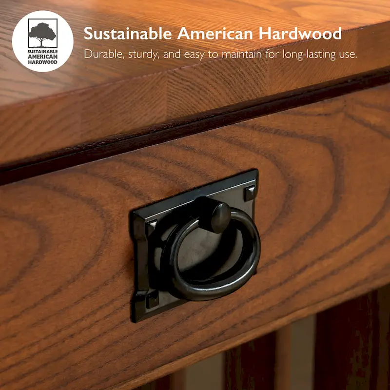 Leick Home Mission Bookcase Console Table with Drawers
