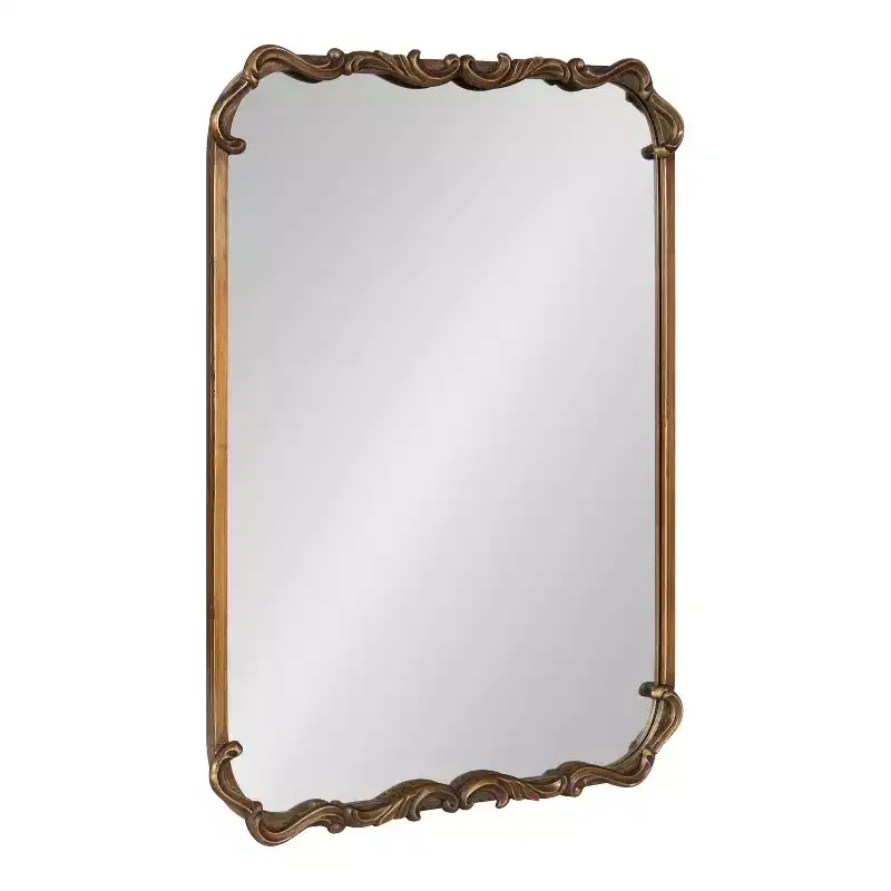 Kate and Laurel Brazelton Metal Rectangle Mirror, 20x27, Gold