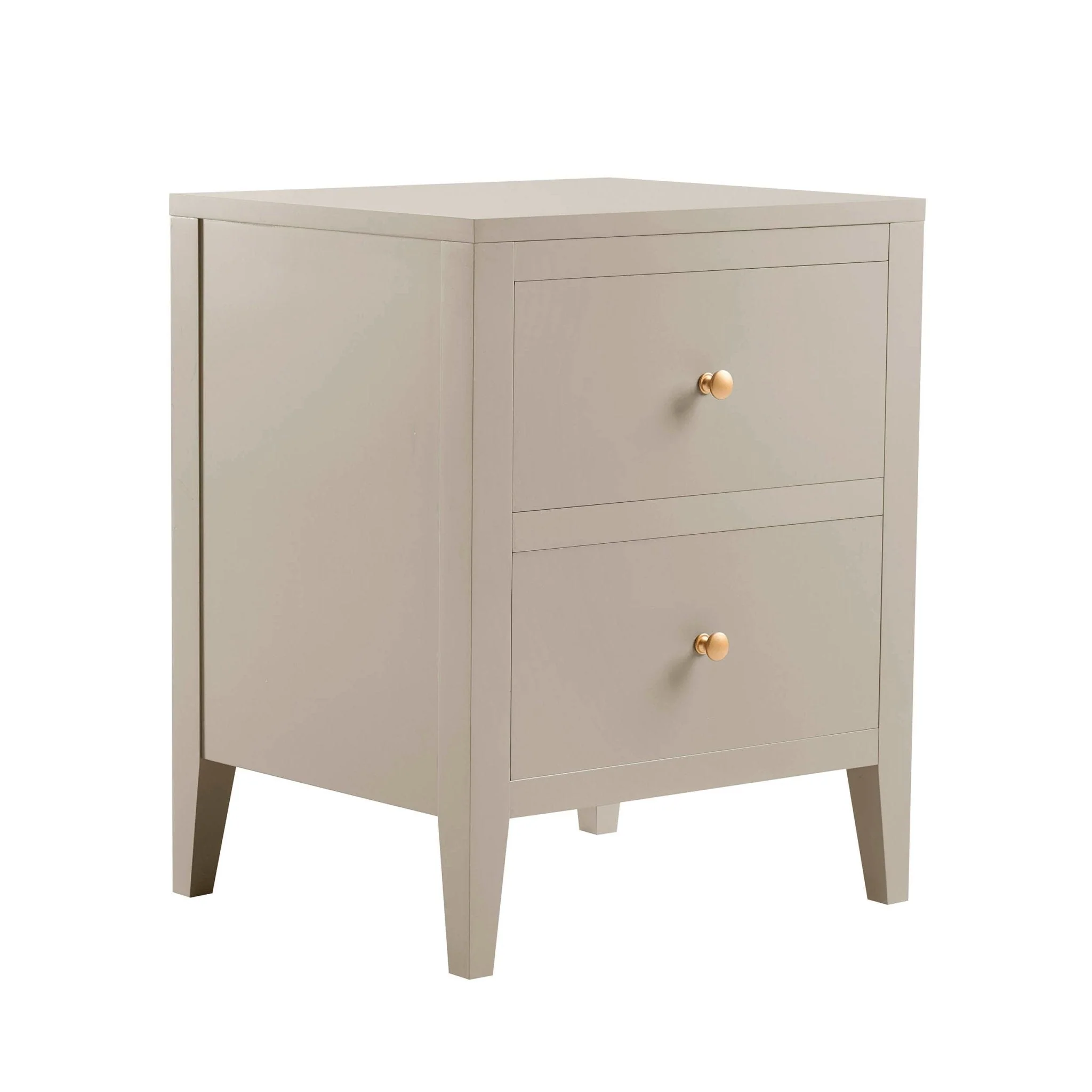 2 Drawer Bedside Table - Taupe