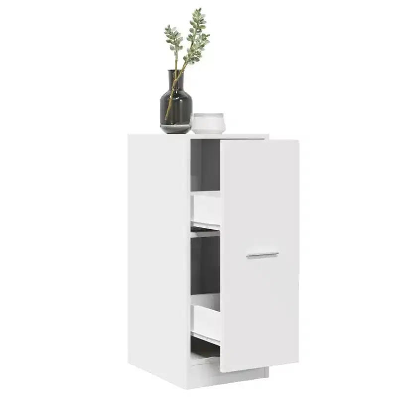 XL Apothecary Cabinet White Engineered wood 11.8 x 16.1 x 30.5 in