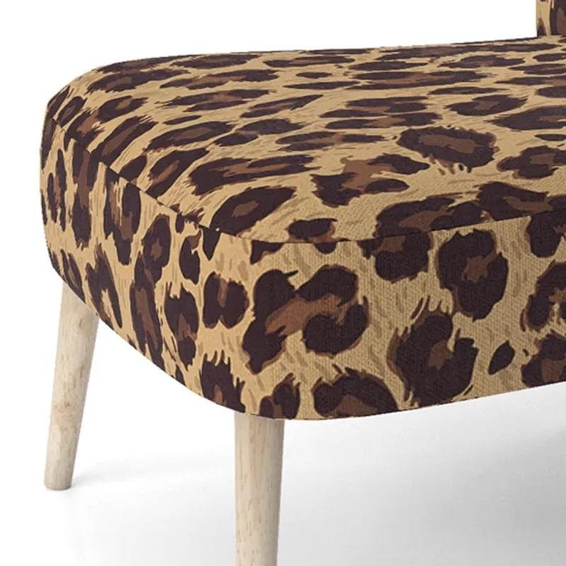 Designart Leopard Fur II Upholstered Cabin & Lodge Accent Chair and Arm Chair
