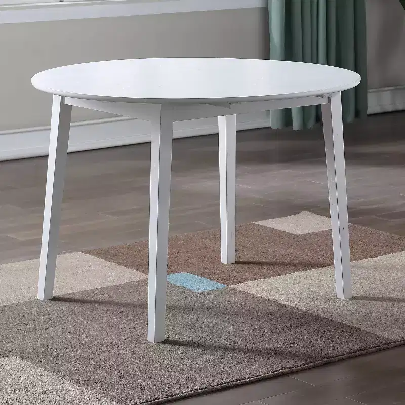 Drop Leaf Dining Table, White, Extendable, Space-Saving, CSA Certified, Seats 4