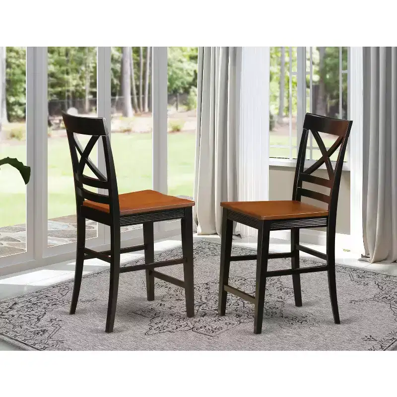 HomeStock Counter Bar Stool-Pub Height Wooden Chairs