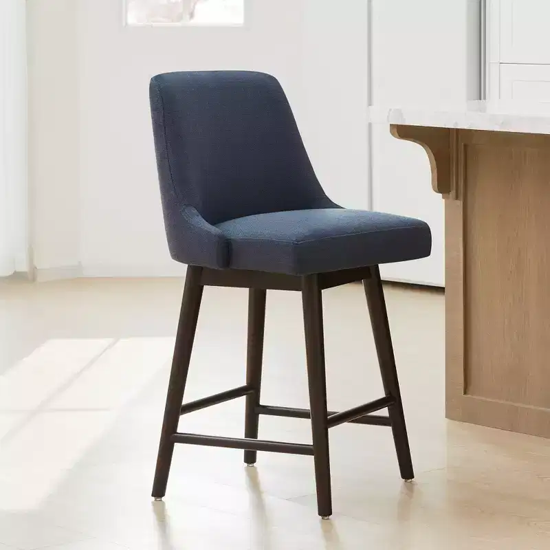 Upholstered Counter Height Swivel Bar Stools