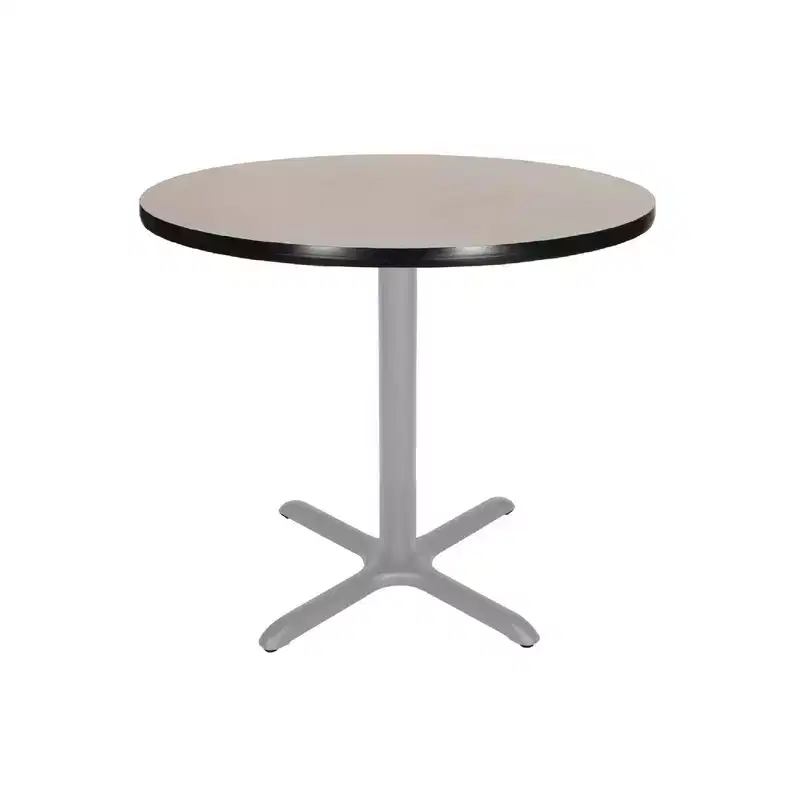 Hampden Furnishings 30 Bennet Collection Round with X Base Dining Table Gray/Gray Nebula