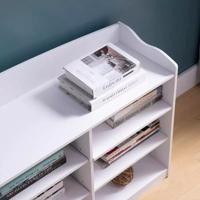 Okak Modern Shoe Cabinet, Storage Cabinet with Nine Shelves, Display Cabinet for Living Room, Entryway, Hallway, White