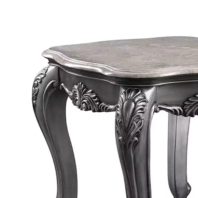 26" Ariadne Coffee Table Marble/Platinum - Acme Furniture