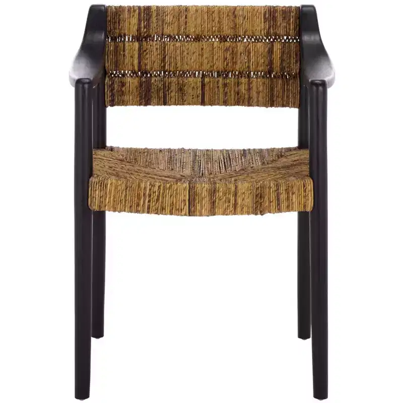 Arm Dining Chair - DCH1214 - Banana Natural/Black