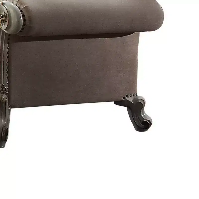 Acme Furniture Picardy Accent Chair Fabric/Antique Pearl