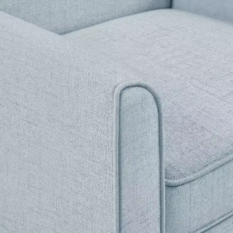 Slipcover Accent Armchair – Track Arm, Skirted Base, Removable Cushion