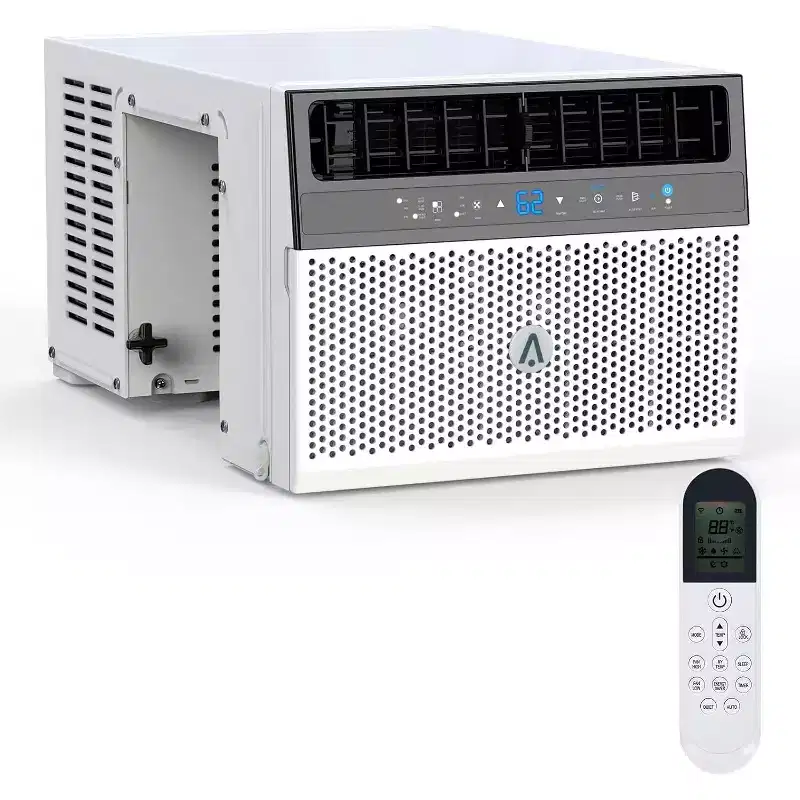 8,000 BTU U-Shaped Smart Inverter Air Conditioner C Cools up to 450 Sq. Ft., Ultra Quiet with Open Window Flexibility, Ultra Quiet, Energy Efficient