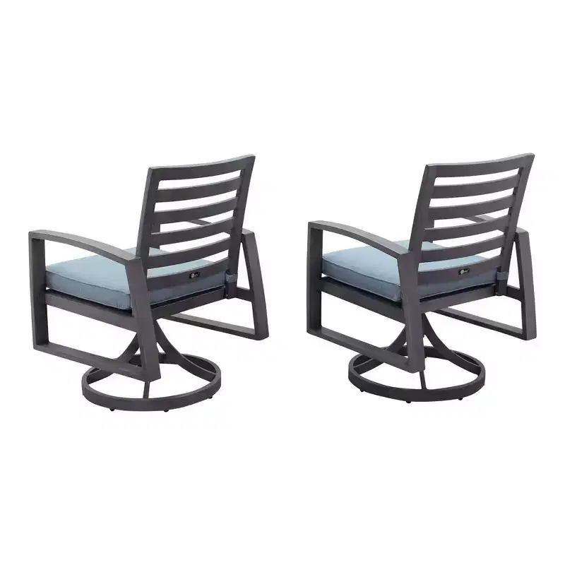 Courtyard Casual Cabo Alum Swivel Rocker Aluminum Frame with Sunbrella Cushions