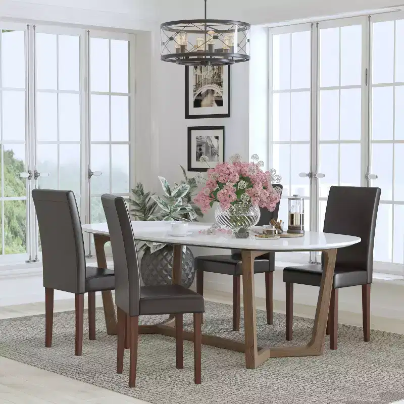 Flash Furniture Set of 4 Greenwich Series Parsons Chairs