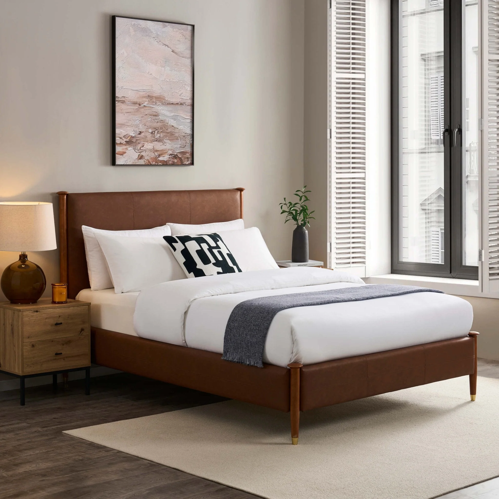 Bed - Leather