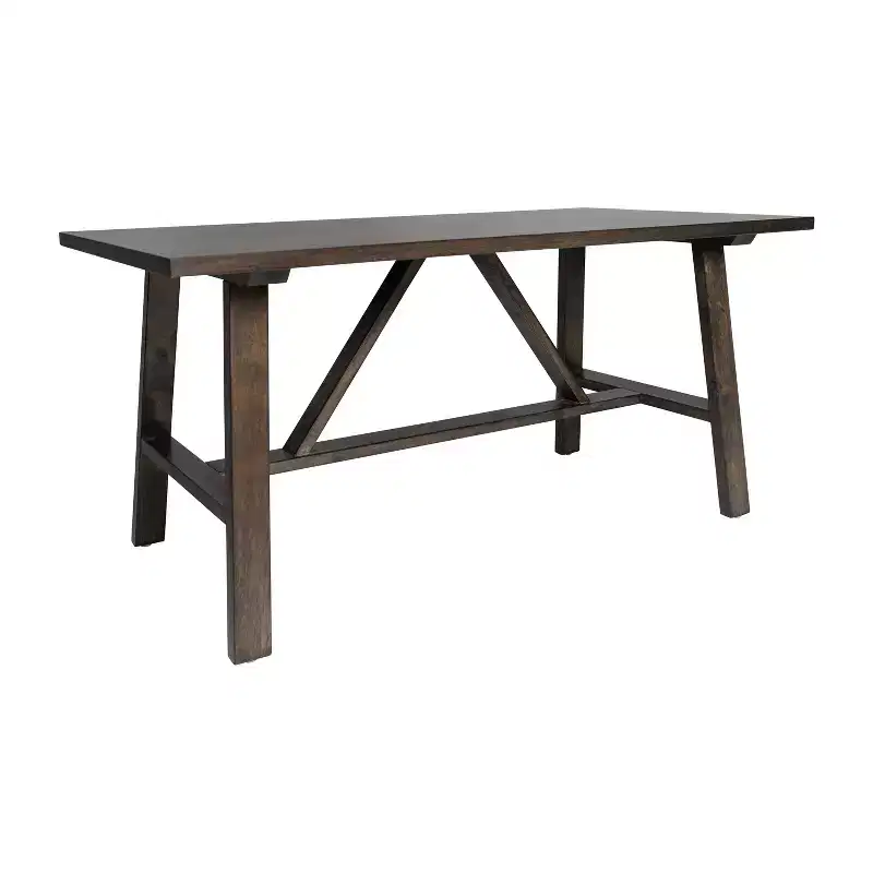 Solid Wood Farmhouse Coffee Table, Trestle Style X-Frame Accent Table