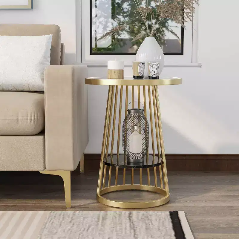 24/7 Shop At Home Tinful Modern Round Side Table
