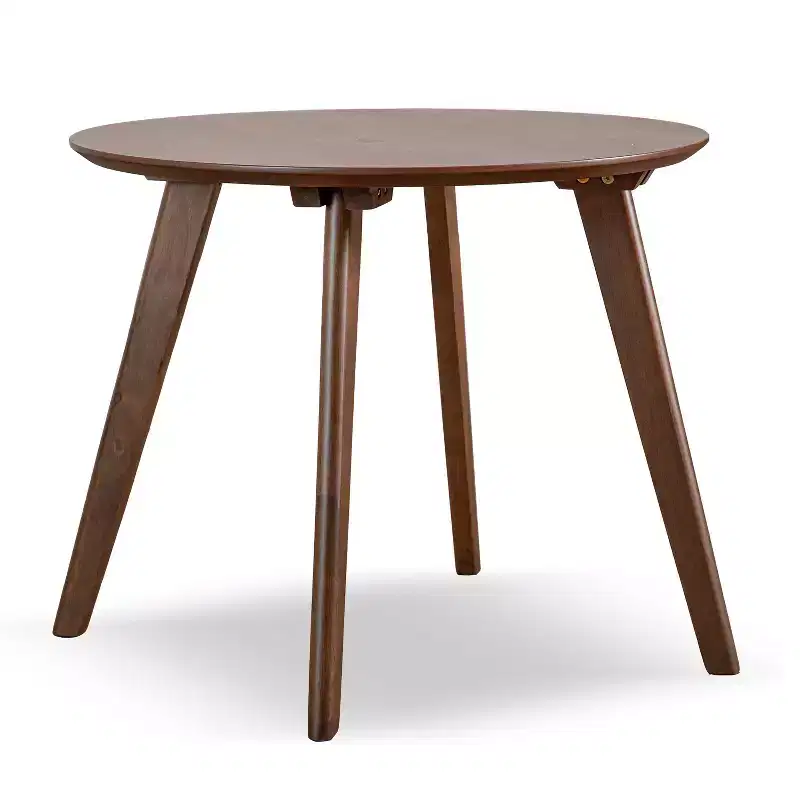 HOMES: Inside + Out 2pc Creekside Mid-Century Modern Accent Table Set with Chair Walnut