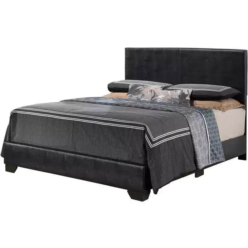 Aaron Upholstered Full Panel Bed - Faux Leather