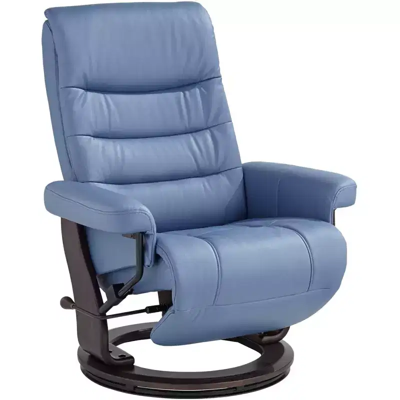 Faux Leather Adjustable Swivel Recliner