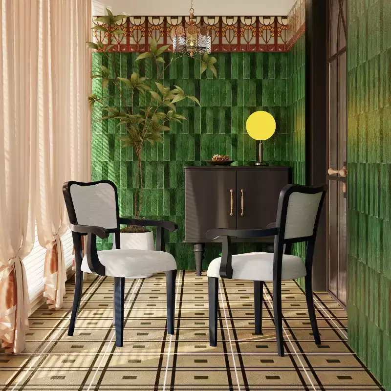 Set of 2 Velvet Upholstered Dining Chairs, Classic Armless Chairs with Padded Seat