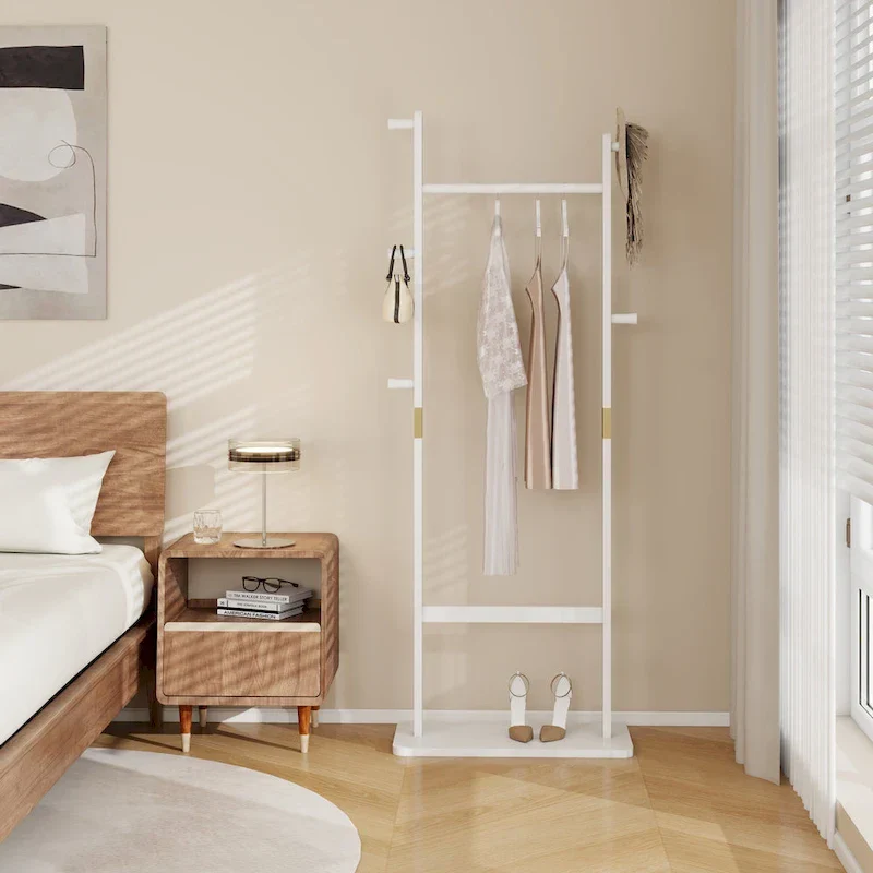 Freestanding Coat Rack with 5 Hooks