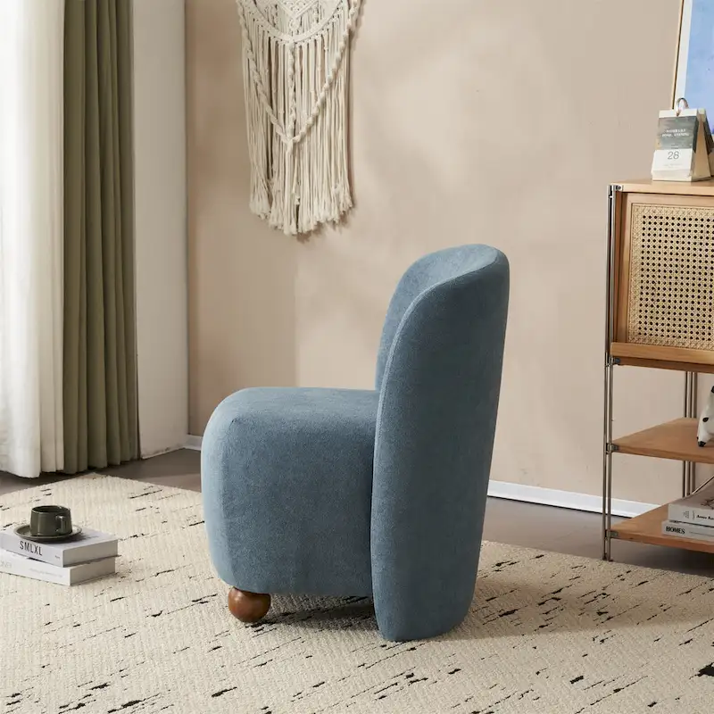 Christopher Knight Home - Eliana Modern Teddy Fabric Accent Chair with Curved Backrest and Legs