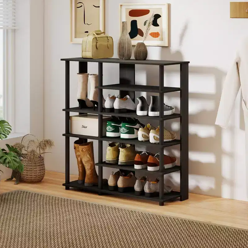HOMLUX 6 Tier Shoe Rack Freestanding Shoe Organizer, Holds 13 Pairs
