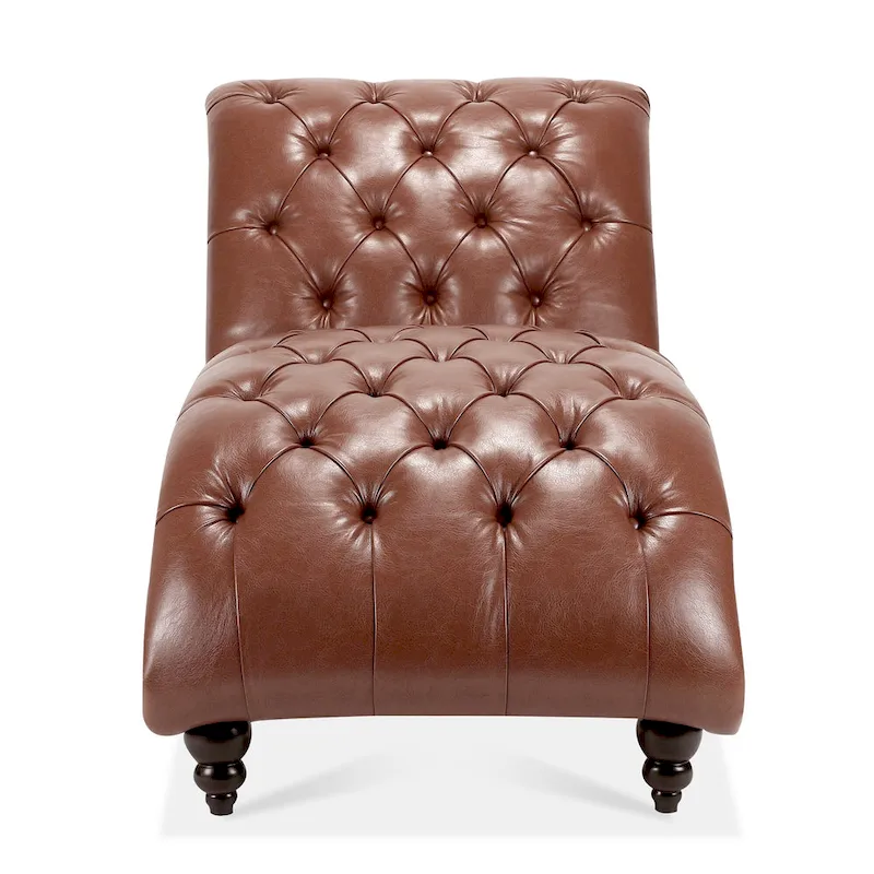 Tufted Armless Chaise Lounge - 62.8 x 27.17 x 32.87