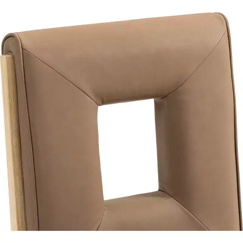 Meridian Furniture,Gwendolyn Vegan Leather Dining Side Chair, Set of 2