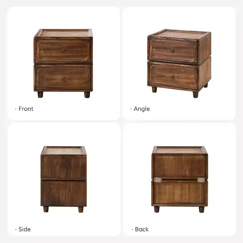 Leo 2 - Drawer End Table With Modular Design| ART OF LIVING DESIGNS-BLACK