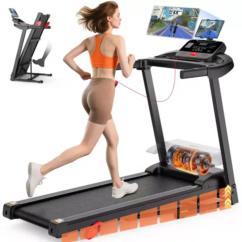 Treadmill with Incline for Home, 3-in-1 Folding Treadmill with 300LBS Capacity, 7.5MPH, 16''Wide Belt, 64 Programs, Knee Support