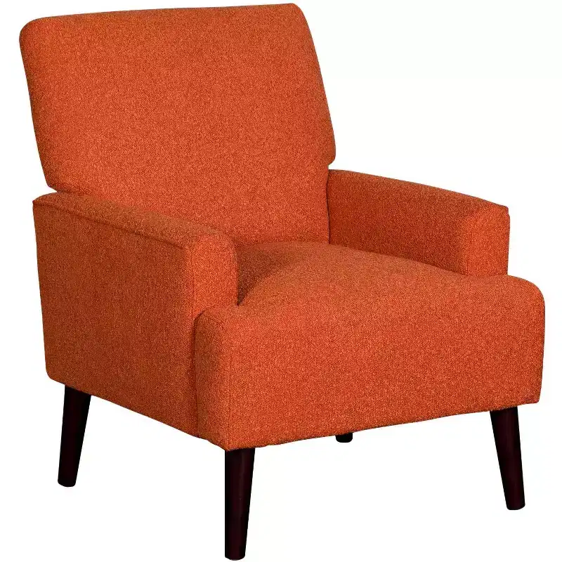 Elements Kiwi Boucle Orange Fabric Accent Chair