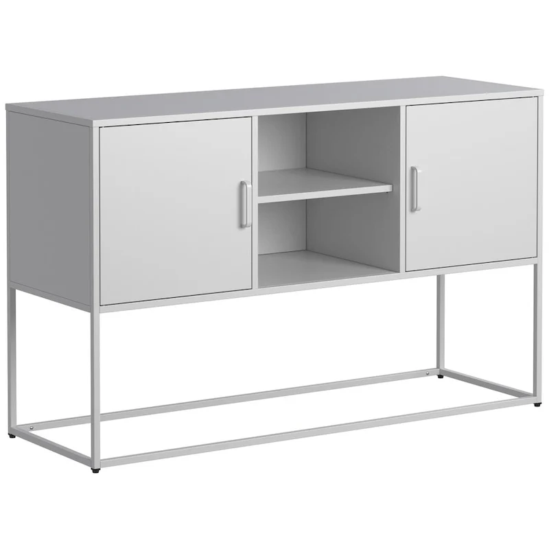 Sideboard Buffet Cabinet - Adjustable Feet, Anti-Tilt, Elegant Handle & Silent Magnetic Closure