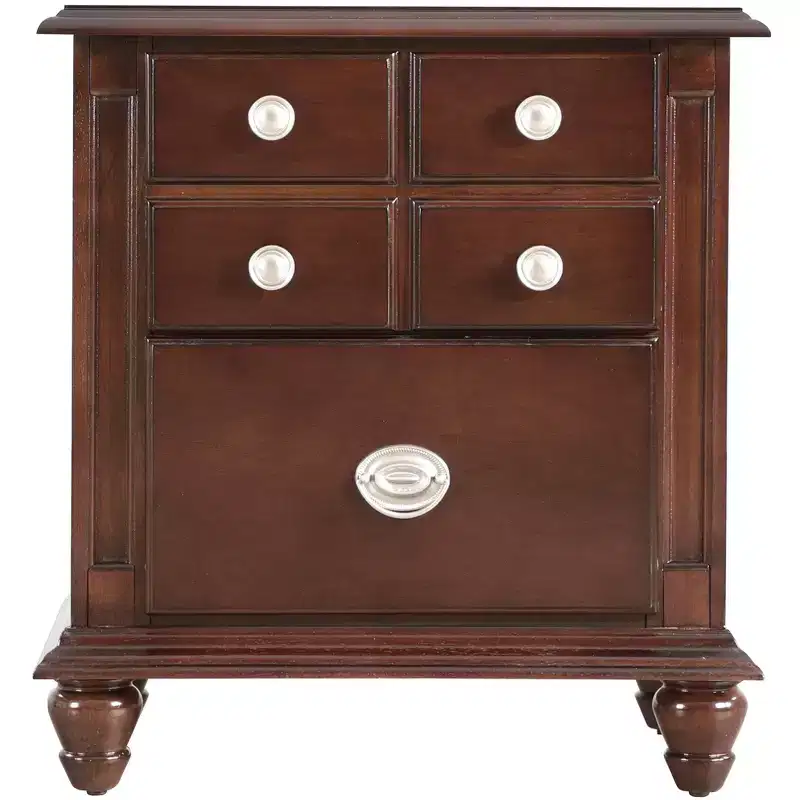 Passion Furniture Summit 5-Drawer Nightstand (27 in. H x 16 in. W x 24 in. D)